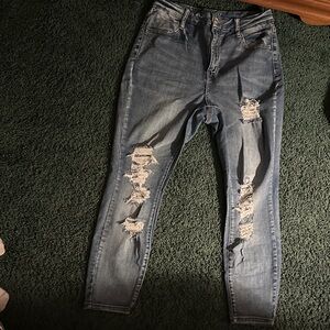 Rue21 High Rise Distressed Blue Jeans